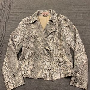 Snake skin moto jacket